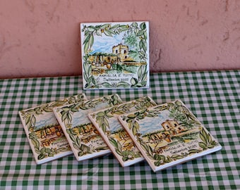 square floral tile