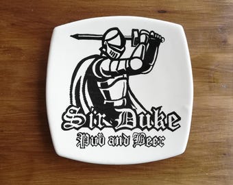 Italian Ceramic Trinket Dish | Personalized Handmade Change Tray | Custom Engraved Catchall Bowl | Unique Gift Idea