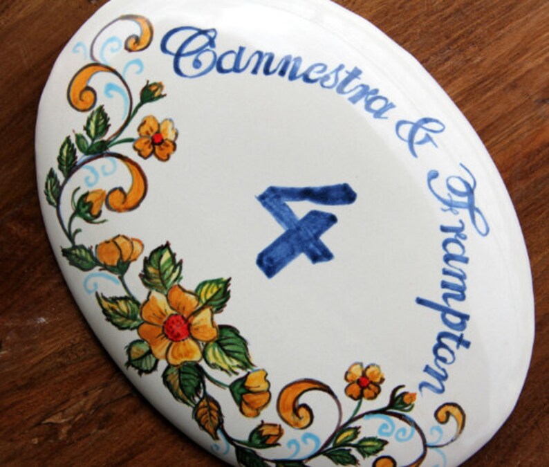 Custom Ceramic Tile Italian Pottery Sign. Welcome Home Signs | Etsy