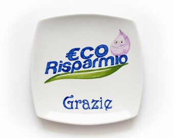 Majolica Trinket Dish, Vintage Italian Pottery, Coin Holder for Desk or Bedside, Housewarming Gift.