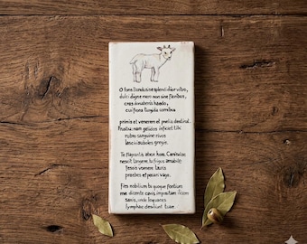 Personalized Italian artistic ceramic tile to hang on the wall, hand painted with personalized decoration and writing, gift idea