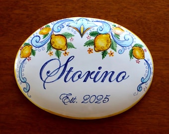 lemon oval sign