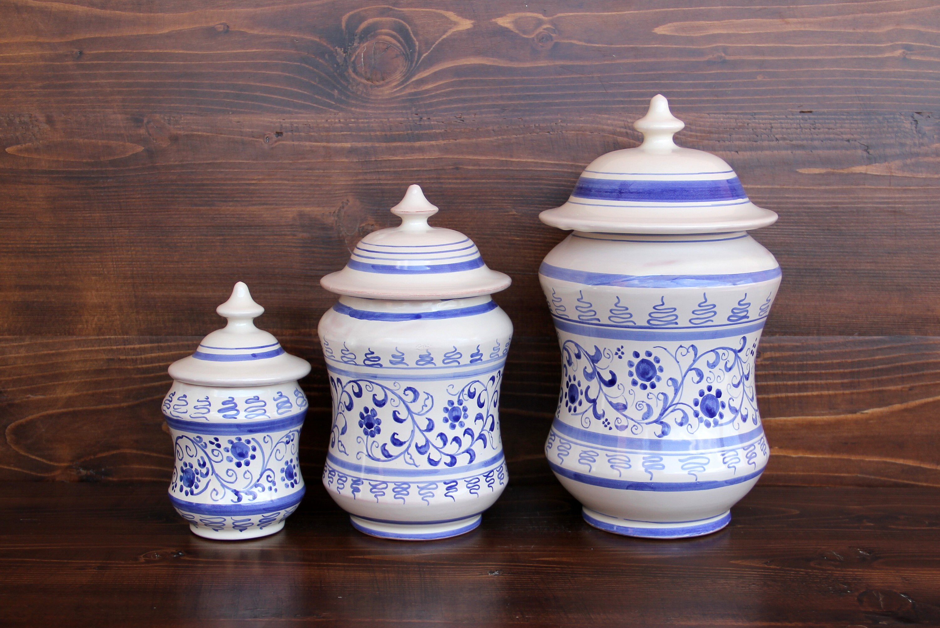 Italian Ceramic White Blue Canisters Set Of Sugar And Coffee Salt Italian Ceramic White Blue Canisters Set Of Sugar And Coffee Salt Kitchen Containers Italy Wedding Gift Unique Original Gifts For Couple