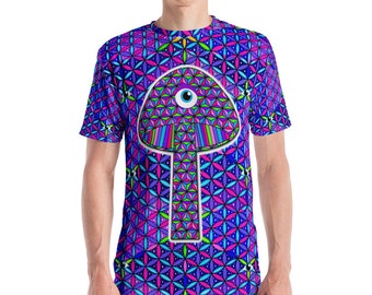 Magische Pilz Blume des Lebens psychedelischen Rave Festival T-Shirt