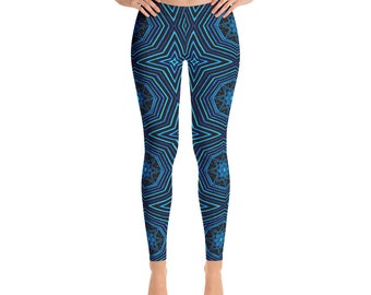 Galactic Stargate Sacred Geometry Optical Illusion Leggings