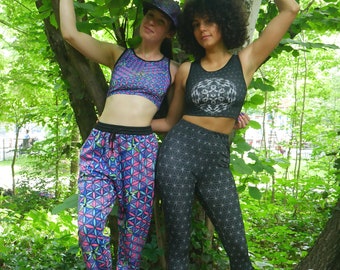 Sacred Geometry Third Eye Flower of Life Psychedelic Rave Festival Joggers