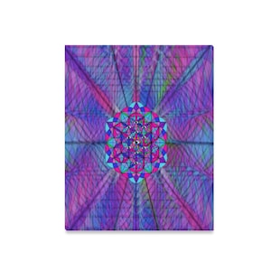 64 Star Tertahedron Kabbalistic Tree Of Life Third Eye Sacred Geometry Canvas Print 16x20 Wall Art