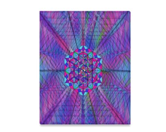 64 Star Tertahedron Kabbalistic Tree Of Life Third Eye Sacred Geometry Canvas Print 16x20 Wall Art