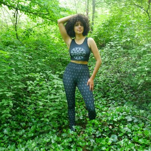Flower of life sacred geometry festival rave techno leggings