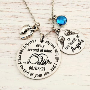 Pregnancy loss, Child loss remembrance gift, Baby loss jewelry, I carried you , Miscarriage gift for mommy of an Angel, Sympathy gift