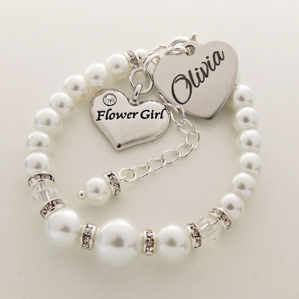 Flower Girl Bracelet Flower girl gift Bracelet for Flower girl gift for flower personalized flower girl bracelet flowergirl jewelry bracelet