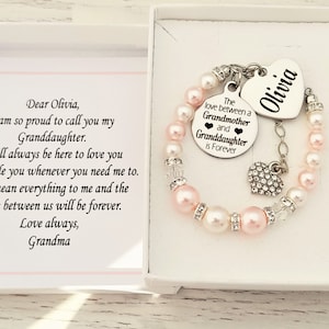 Personalised Christmas gift for a Granddaughter, Granddaughter gift for Christmas, Special Granddaughter, Gift from Grandmother, Bracelet