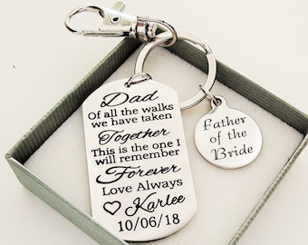 Llavero personalizado del padre de la novia, regalo de boda