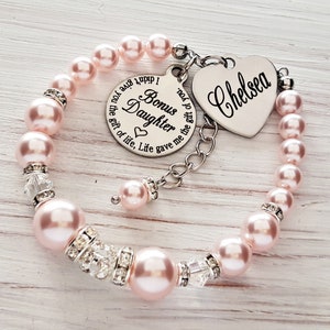 Bonus Daughter Christmas gift Ideas, Bracelet for a Step daughter, Gift from Step Parent, Gift of life keepsake, handmade Jewelery.