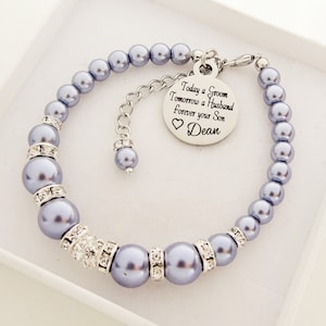 Mother of the groom gift personalized Today a Groom Wedding Bracelet grooms mother gift jewelry gift from groom to his mother gift from Son