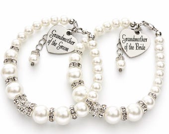 Grandmother of the bride wedding jewelry, Grandmother of the groom gift, wedding favor , gift for grandmother , Wedding gift, bracelet