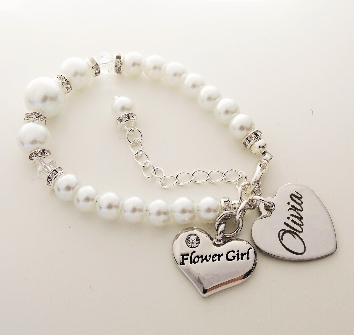 Flower Girl Bracelet Flower girl gift Bracelet for Flower girl Etsy