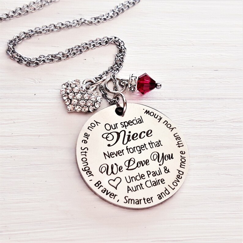 Niece gift from Aunt and Uncle Niece sentimental necklace