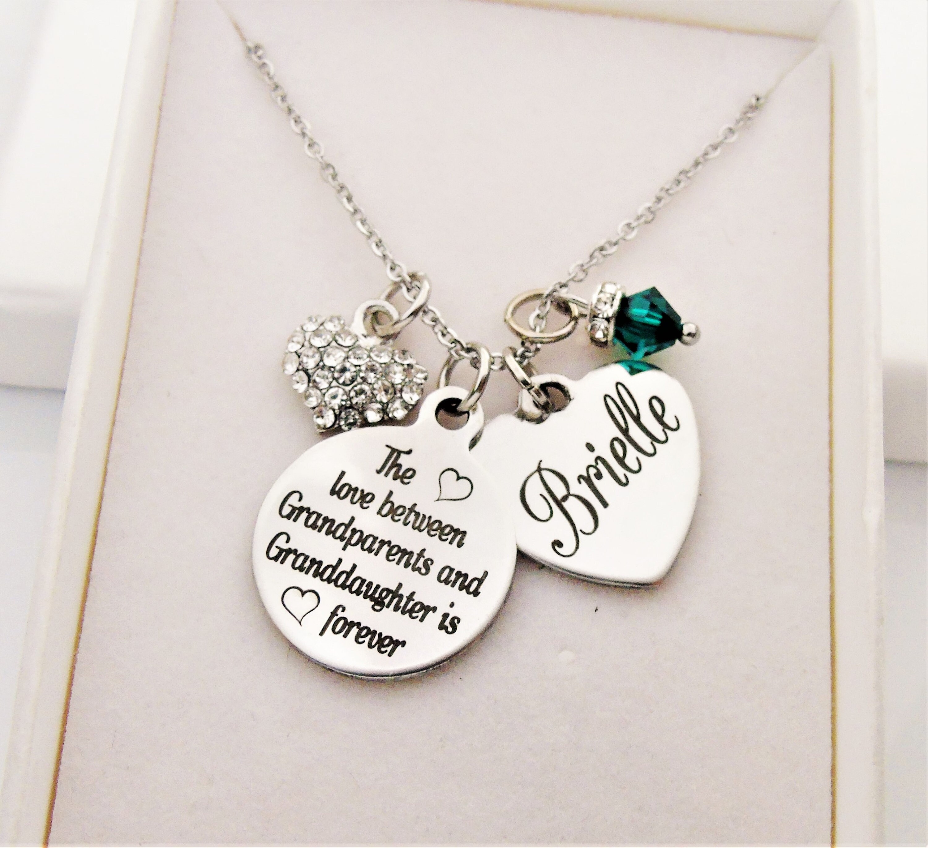 Granddaughter's Legacy of Love: Interlocking Hearts Necklace with Sent –  Kendall's Collection