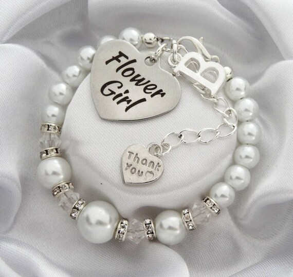 flower girl bracelet etsy