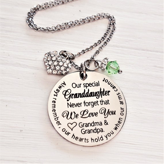 Amazon.com: To My Beautiful Granddaughter Necklace From Grandma,  Granddaughter Birthday Gifts Graduation Gift Form Grandmother , Forever  Love Necklace For Granddaughter, Just Follow Your Heart That's All That  Matters, Love Your Grandma. (
