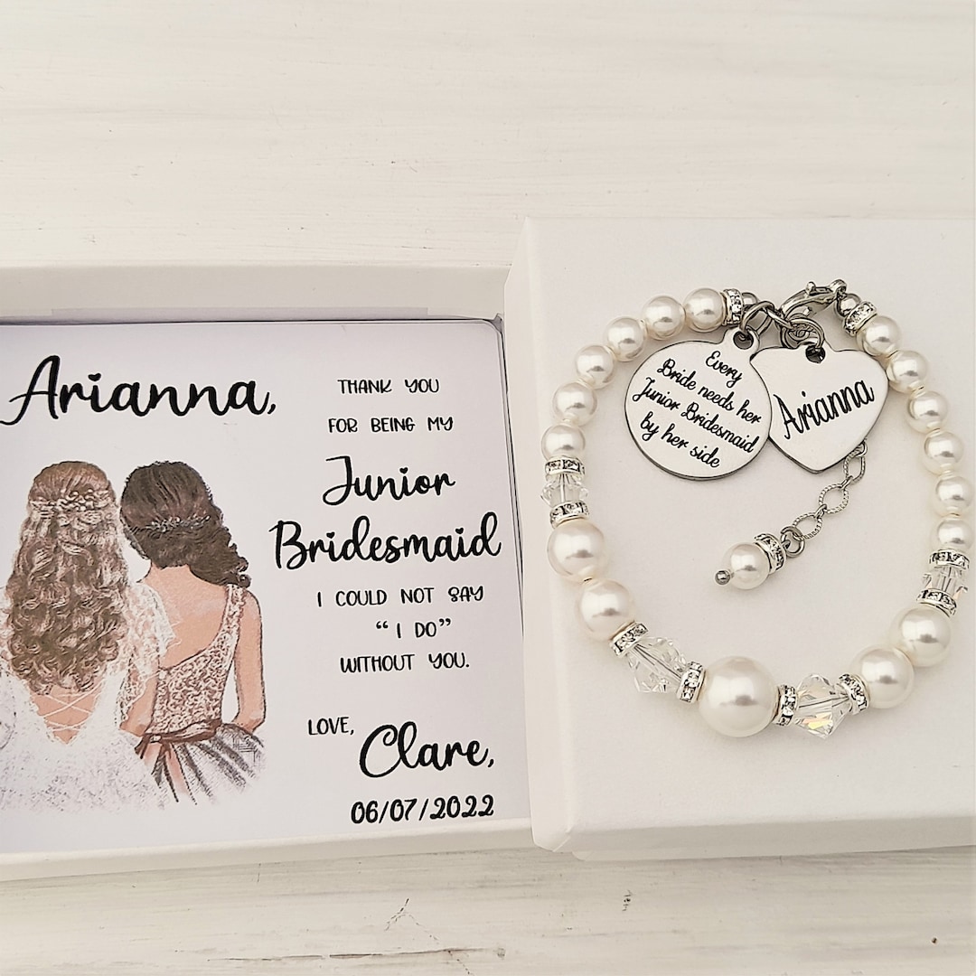 Junior Bridesmaid Gift From the Bride, Proposal Gift, Personalized Junior Bridesmaid Pearl