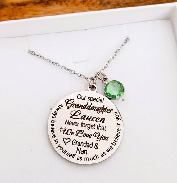 Locket Granddaughter Necklace From Grandma Personalised