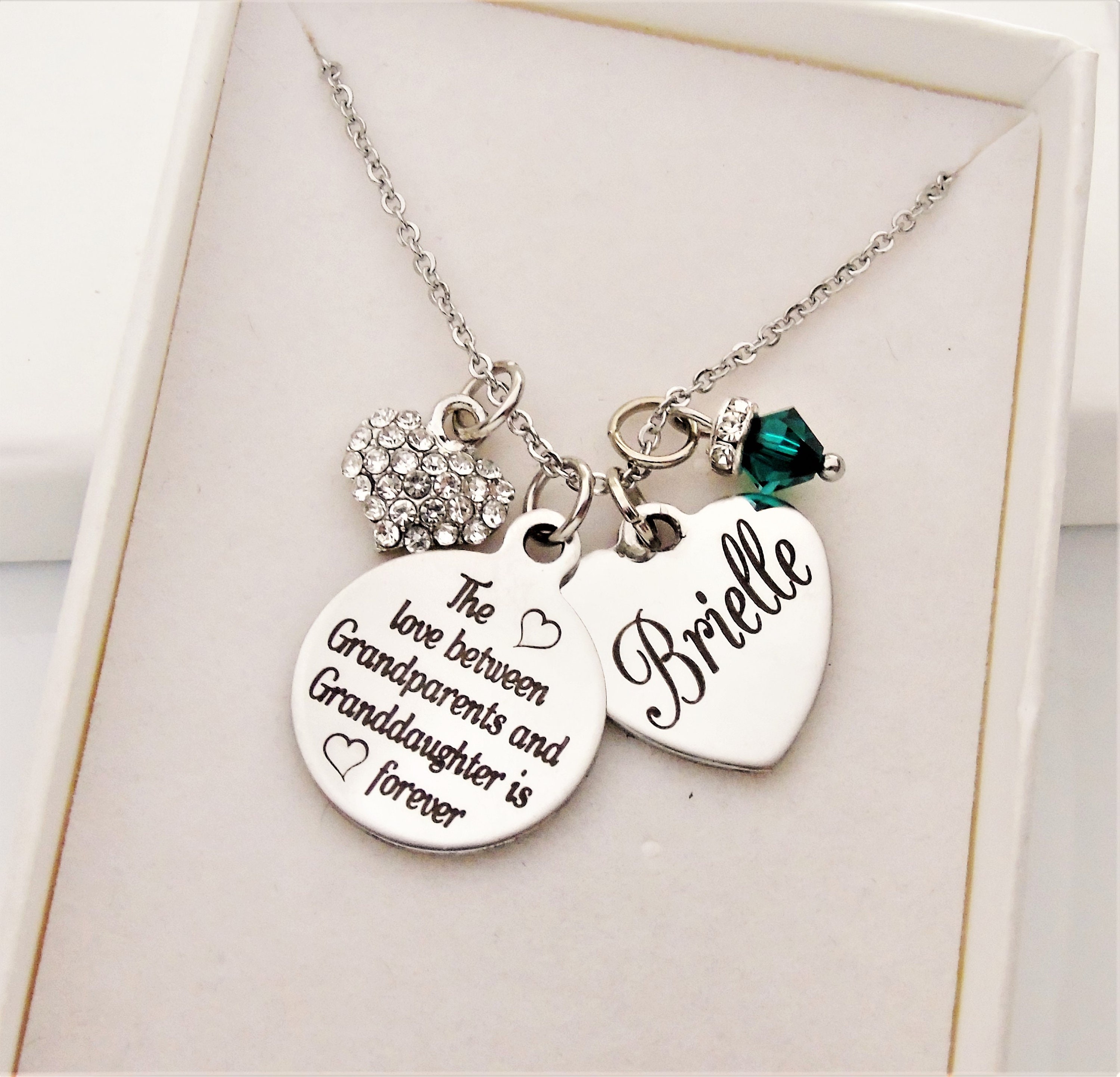 Etsy shop grandchildren necklace
