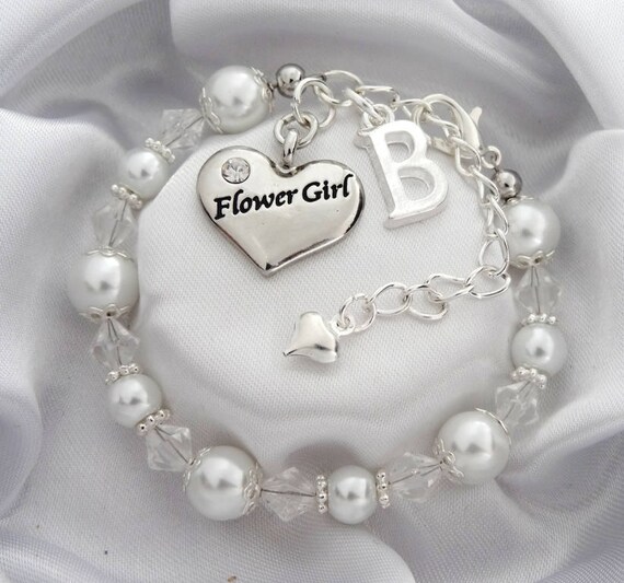 flower girl bracelet etsy