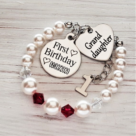 Granddaughters First Birthday Birthstone Gift Etsy