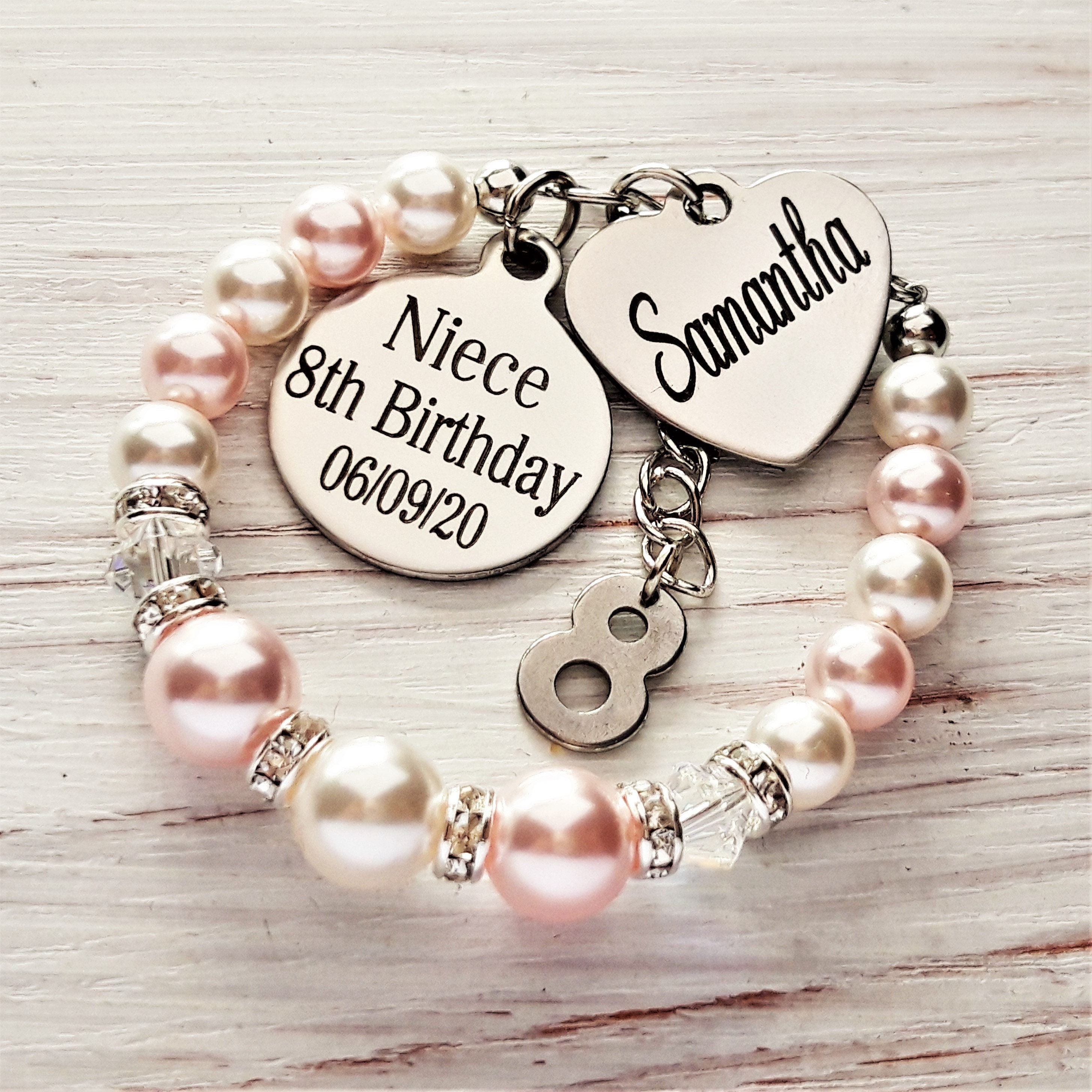 Birthday Gift for Niece Personalized Bracelet 1st 2nd Etsy