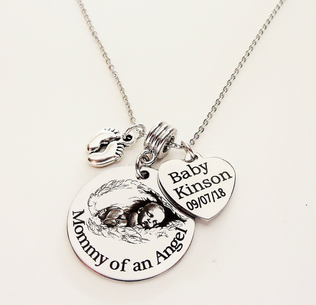 Baby Loss Necklace Personalized Custom Mommy of an Angel Miscarriage