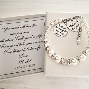 Gift for Mother of the Groom from the bride, Unique gift ideas for the Grooms mother, Wedding Jewelry for Mother in law, Handmade bracelet