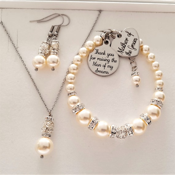 Mother of the Groom Wedding Jewelry Set From the Bride Thank Etsy