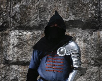 Video Game Shoulder Cosplay Armor for Fantasy Knight, LARP Medieval Clothing, Metal Pauldron, Warrior Costume