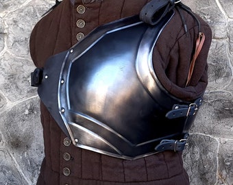 LARP Cuirass Gladiator, Steel Half Chest Armor, Breastplate Metal, handcrafted custom made