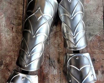 Elven Steel Bracers: Fantasy LARP Costume Armor