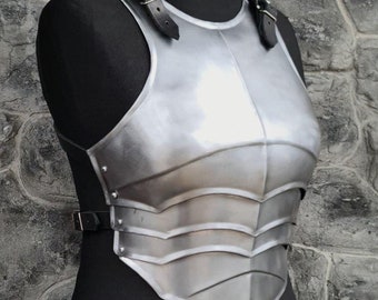 Handcrafted Steel Armor Cuirass: Dark Elf Warrior Cosplay LARP Costume