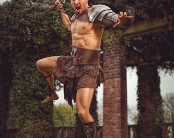 Viking Steel Armor Shoulder: Celtic Barbarian Cosplay