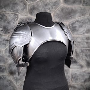 Handcrafted Steel Cuirass and Shoulders: Medieval Valkyrie Armor