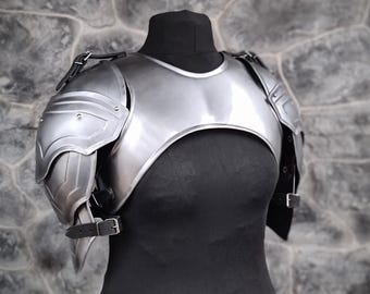 Handcrafted Steel Cuirass and Shoulders: Medieval Valkyrie Armor
