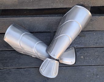 Steel Bracers: Medieval Knight Armor, LARP Cosplay Arm Protection
