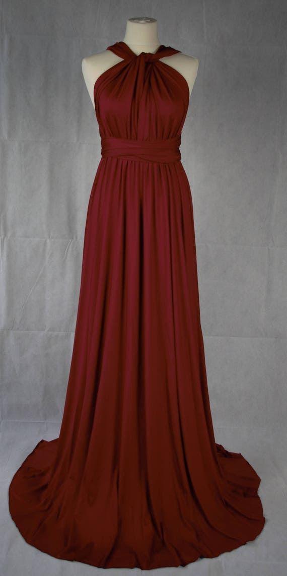 burgundy bridesmaid dresses multiway