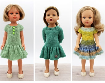 Doll Dress Knitting Pattern for 36-37cm Dolls (PDF Pattern)