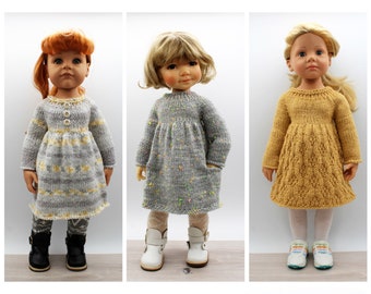 Patrón de tejido para muñecas de 18 pulgadas como Big Bailey, Gotz Hanna y muñecas Happy Kids.