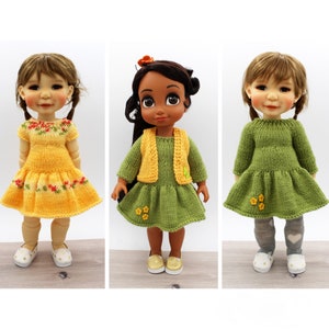 Knitting Pattern for Meadowdolls Moppets, Animator dolls and similar dolls ( 38cm/15”).