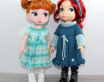 Knitting Pattern for Animator Dolls (16"). Pattern for two dresses. Instant Digital Download PDF.