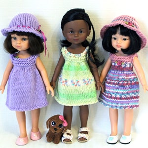 Knitting pattern for Paola Reina doll (12 inch/32 cm) and Corolle Les Cheries doll (13&quot;/33cm).