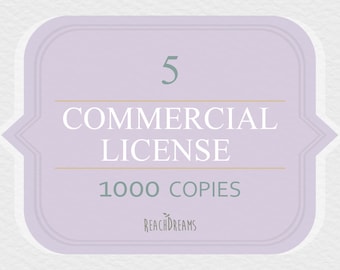 Limited Commercial License NO Credit required / 5 products