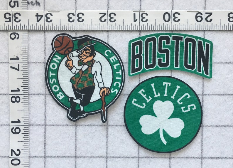 BOSTON CELTICS NBA Ironon nosew Fabric Appliques 3pc set Etsy